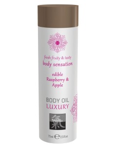 Huile de massage Comestible - FRAMBOISE et POMME 75ml