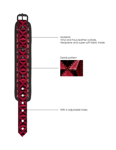 Menottes de poignets Luxury Rouge