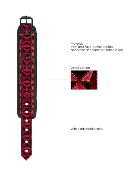 Menottes de poignets Luxury Rouge Menottes de poignets Luxury Rouge