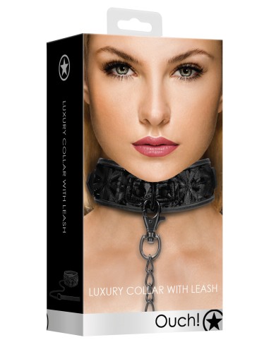 Collier et Laisse Luxury Noir