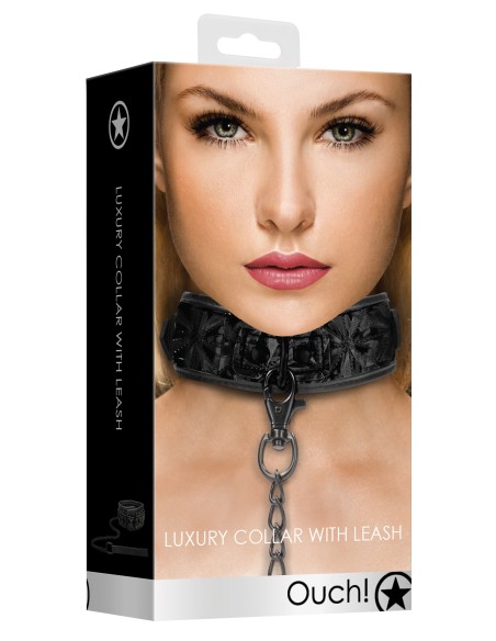 Collier et Laisse Luxury Noir Collier et Laisse Luxury Noir