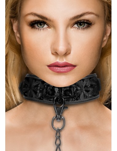 Collier et Laisse Luxury Noir