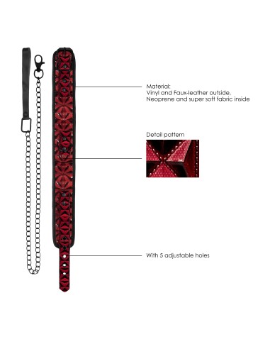 Collier et Laisse Luxury Rouge
