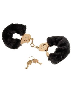 Menottes Gold Furry Noires