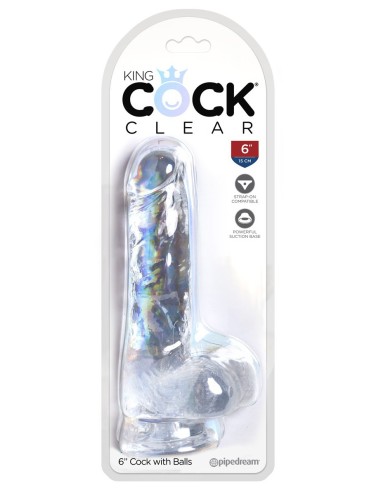 Gode transparent king Cock 13.5 x 3.5cm