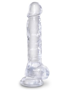 Gode transparent King Cock 18 x 4.7cm