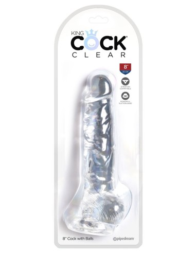 Gode transparent King Cock 18 x 4.7cm