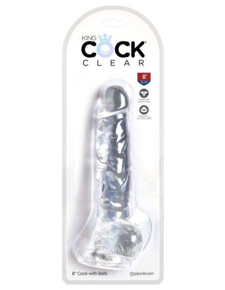 Gode transparent King Cock 18 x 4.7cm Gode transparent King Cock 18 x 4.7cm