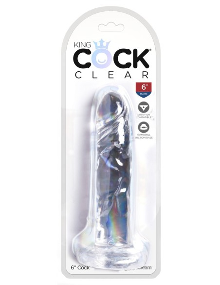 Gode transparent King Cock 16 x 3.7cm Gode transparent King Cock 16 x 3.7cm