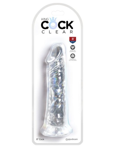 Gode transparent King Cock 20 x 4.5cm