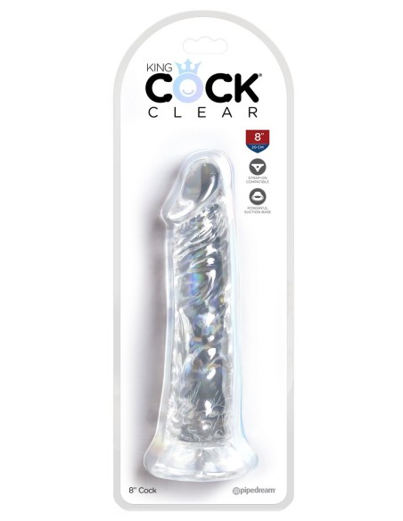 Gode transparent King Cock 20 x 4.5cm Gode transparent King Cock 20 x 4.5cm
