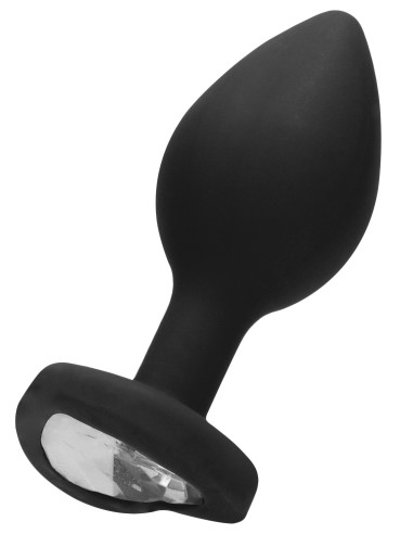 Plug Bijou Anal silicone Heart Noir 6 x 2.8 cm