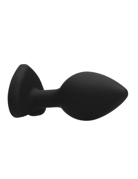 Plug Bijou Anal Silicone Heart Noir 7 x 3.5 cm