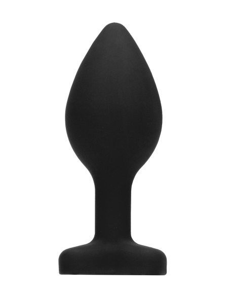 Plug Bijou Anal Silicone Heart Noir 7 x 3.5 cm