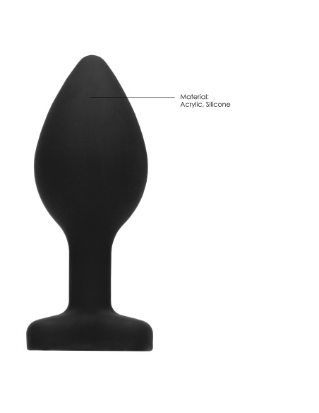Plug Bijou Anal Silicone Heart Noir 7 x 3.5 cm