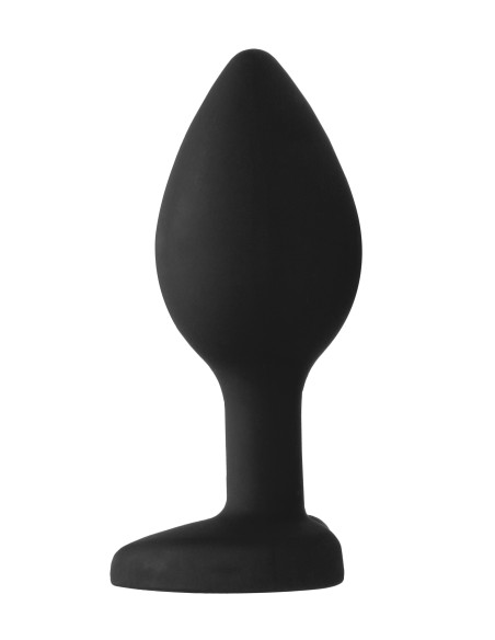 Plug Bijou Anal Silicone Heart Noir 7 x 3.5 cm