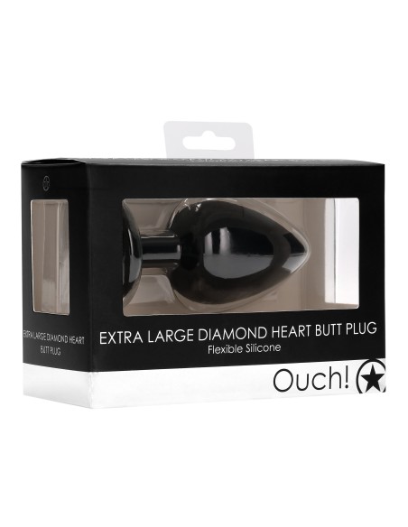 Plug Bijou Anal silicone Heart Noir 8 x 4 cm Plug Bijou Anal silicone Heart Noir 8 x 4 cm