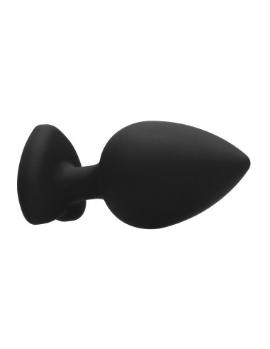 Plug Bijou Anal silicone Heart Noir 8 x 4 cm
