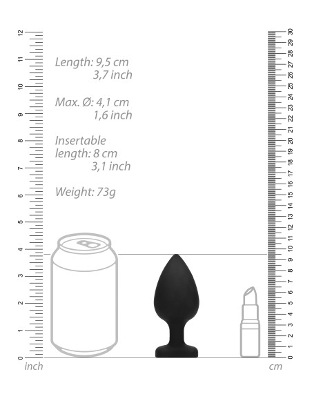 Plug Bijou Anal silicone Heart Noir 8 x 4 cm Plug Bijou Anal silicone Heart Noir 8 x 4 cm