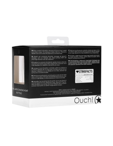 Plug Bijou Anal silicone Heart Noir 8 x 4 cm