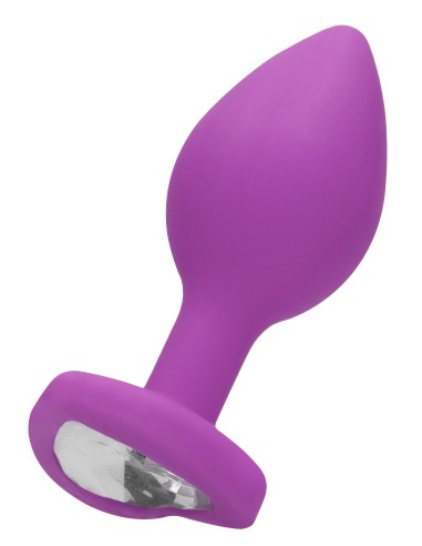 Plug Bijou Anal silicone Heart Violet 6 x 2.8 cm