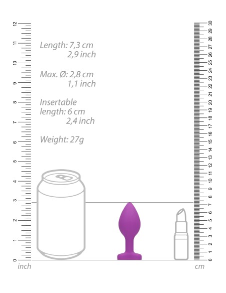 Plug Bijou Anal silicone Heart Violet 6 x 2.8 cm Plug Bijou Anal silicone Heart Violet 6 x 2.8 cm