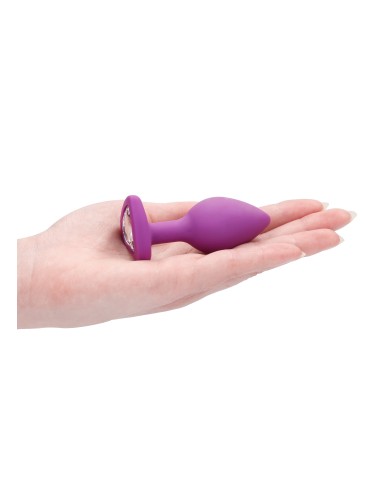 Plug Bijou Anal silicone Heart Violet 6 x 2.8 cm