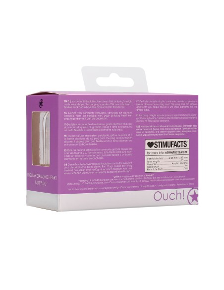 Plug Bijou Anal silicone Heart Violet 6 x 2.8 cm Plug Bijou Anal silicone Heart Violet 6 x 2.8 cm