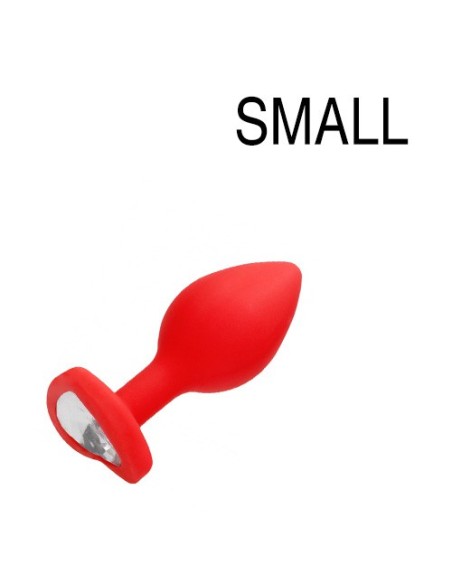 Plug Bijou Anal Silicone Heart Rouge 6 x 2.8 cm