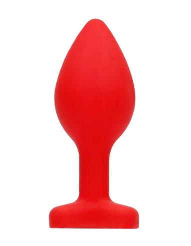 Plug Bijou Anal Silicone Heart Rouge 6 x 2.8 cm