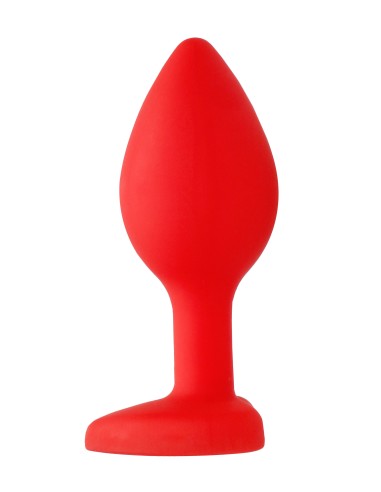 Plug Bijou Anal Silicone Heart Rouge 6 x 2.8 cm