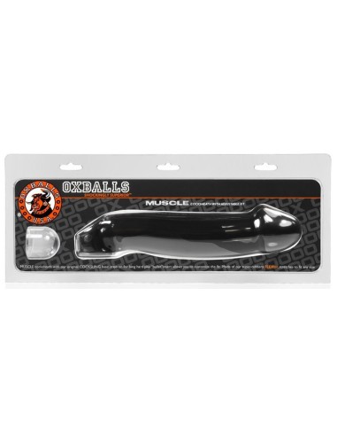 Gaine pour pénis Muscle Oxballs 24 x 5 cm Noir
