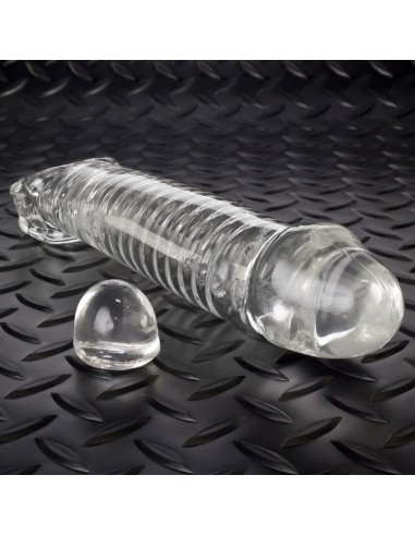 Gaine pour pénis Muscle Oxballs 24 x 5 cm transparente
