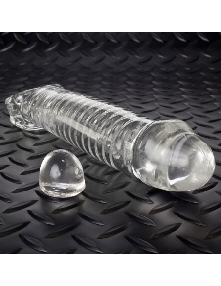 Gaine pour pénis Muscle Oxballs 24 x 5 cm transparente