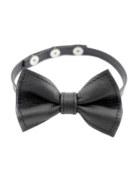 Collier en cuir avec Noeud Papillon