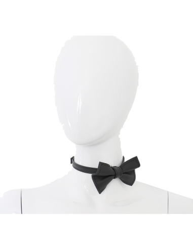 Collier en cuir avec Noeud Papillon