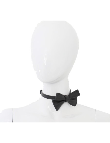 Collier en cuir avec Noeud Papillon