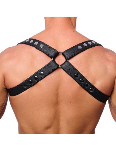 HARNAIS "BUTTERFLY" EN CUIR NOIR/NOIR