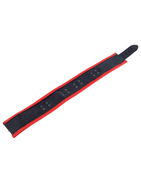 Collier en cuir avec 3 Anneaux D Rouge Collier en cuir avec 3 Anneaux D Rouge