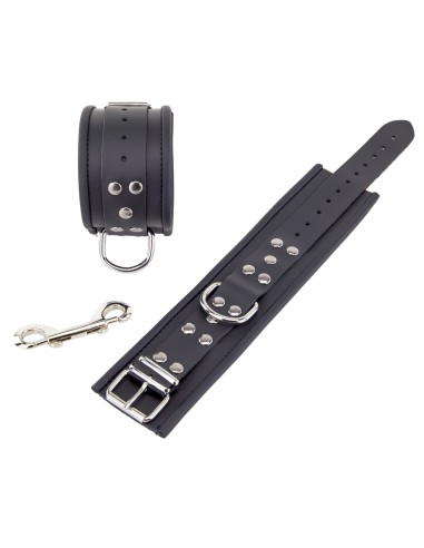 Menottes en cuir pour chevilles Noir