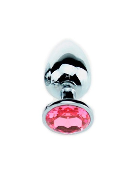Plug Bijou Strass Rose - SMALL 6.5 x 2.7cm