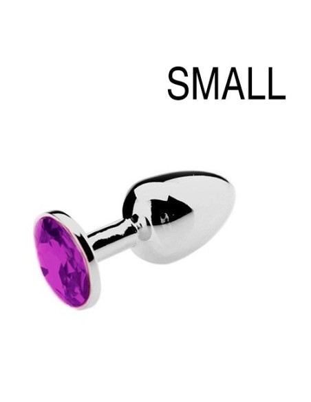 Plug Bijou Strass Violet - SMALL 6.5 x 2.7cm