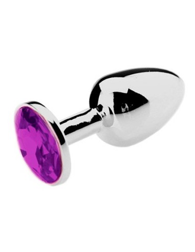 Plug Bijou Strass Violet - SMALL 6.5 x 2.7cm