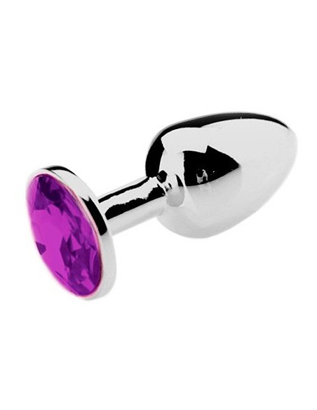 Plug Bijou Strass Violet - SMALL 6.5 x 2.7cm