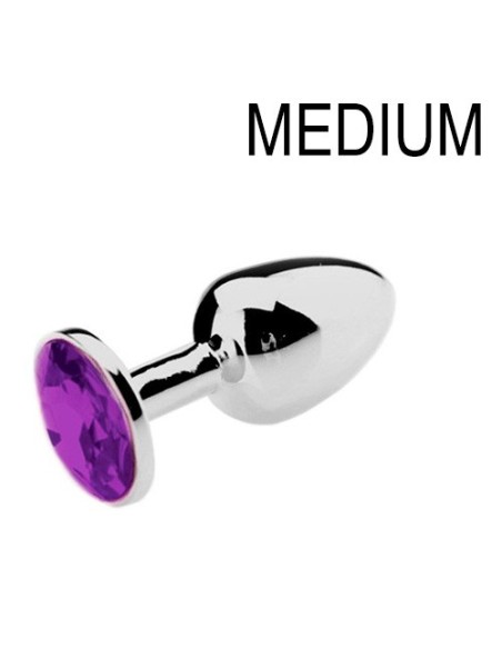 Plug Bijou Strass Violet - MEDIUM 7 x 3.4cm