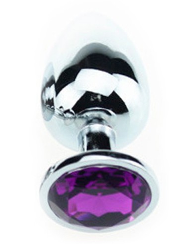 Plug Bijou Strass Violet - LARGE 8 x 4cm