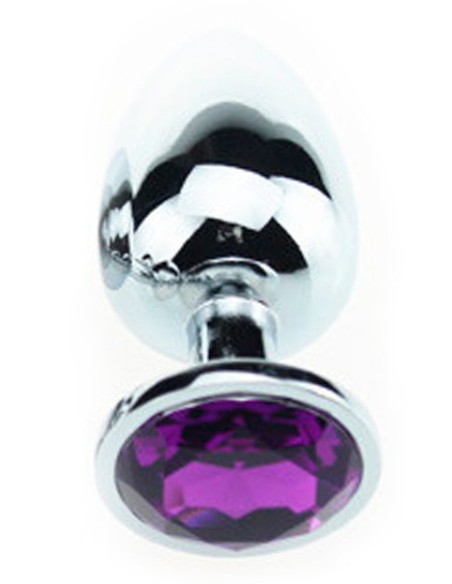 Plug Bijou Strass Violet - LARGE 8 x 4cm