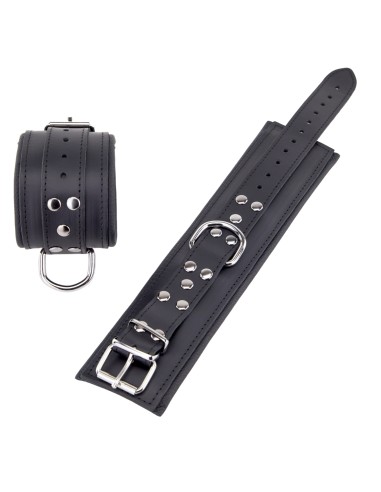 Menottes Rembourrées en cuir pour chevilles Noir