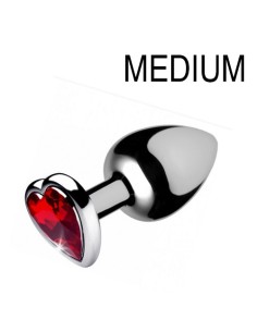 Plug bijou Heart Gem Rouge 7 x 3.4 cm