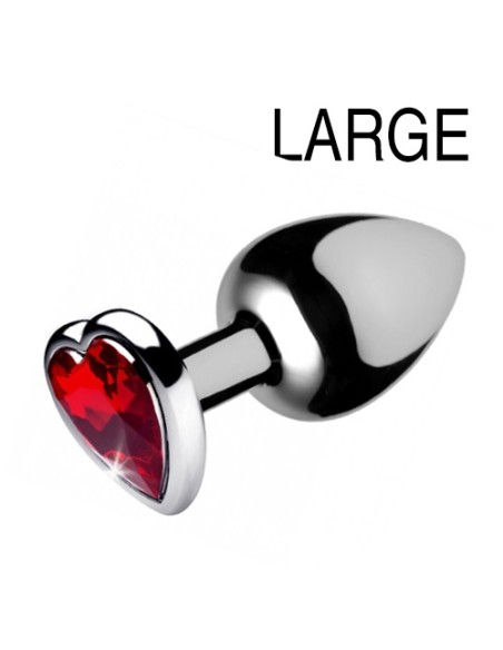 Plug bijou Heart Gem Rouge 8 x 4 cm Plug bijou Heart Gem Rouge 8 x 4 cm